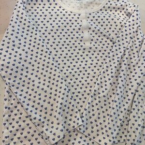 Large roller rabbit blue heart pajamas